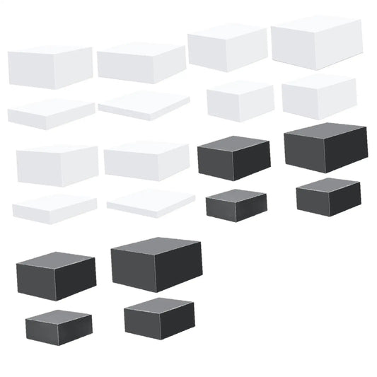 4x Acrylic Display Riser Box Food Display Stand Table Stand Nesting Riser Stands for Food Cake Collection Jewelry Cosmetics